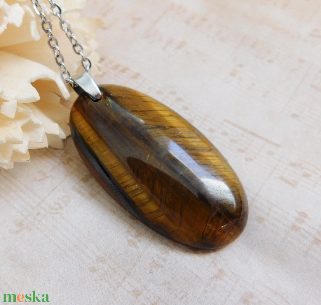 Tigrisszem medál - ékszer - nyaklánc - medál - Meska.hu