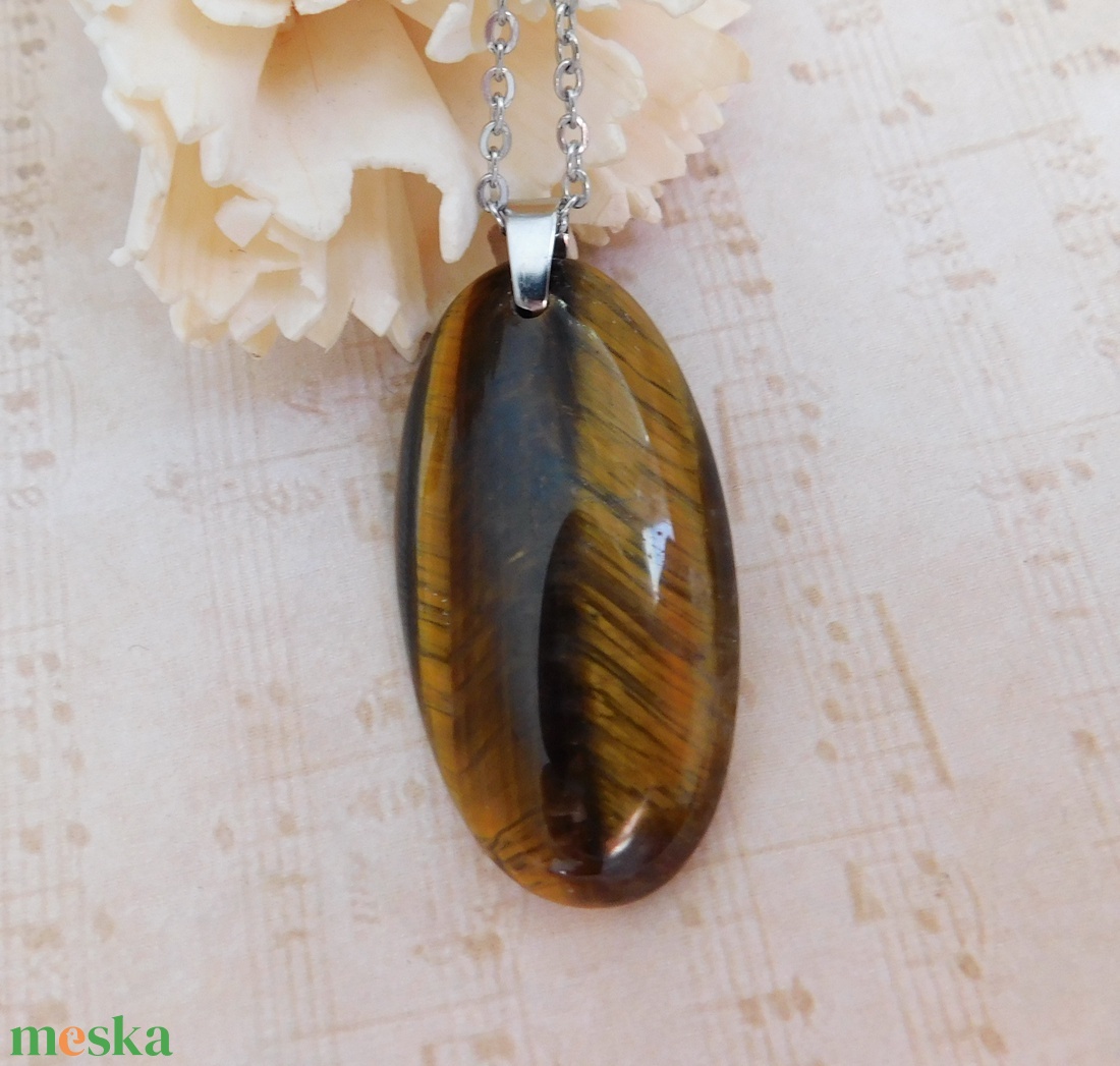 Tigrisszem medál - ékszer - nyaklánc - medál - Meska.hu