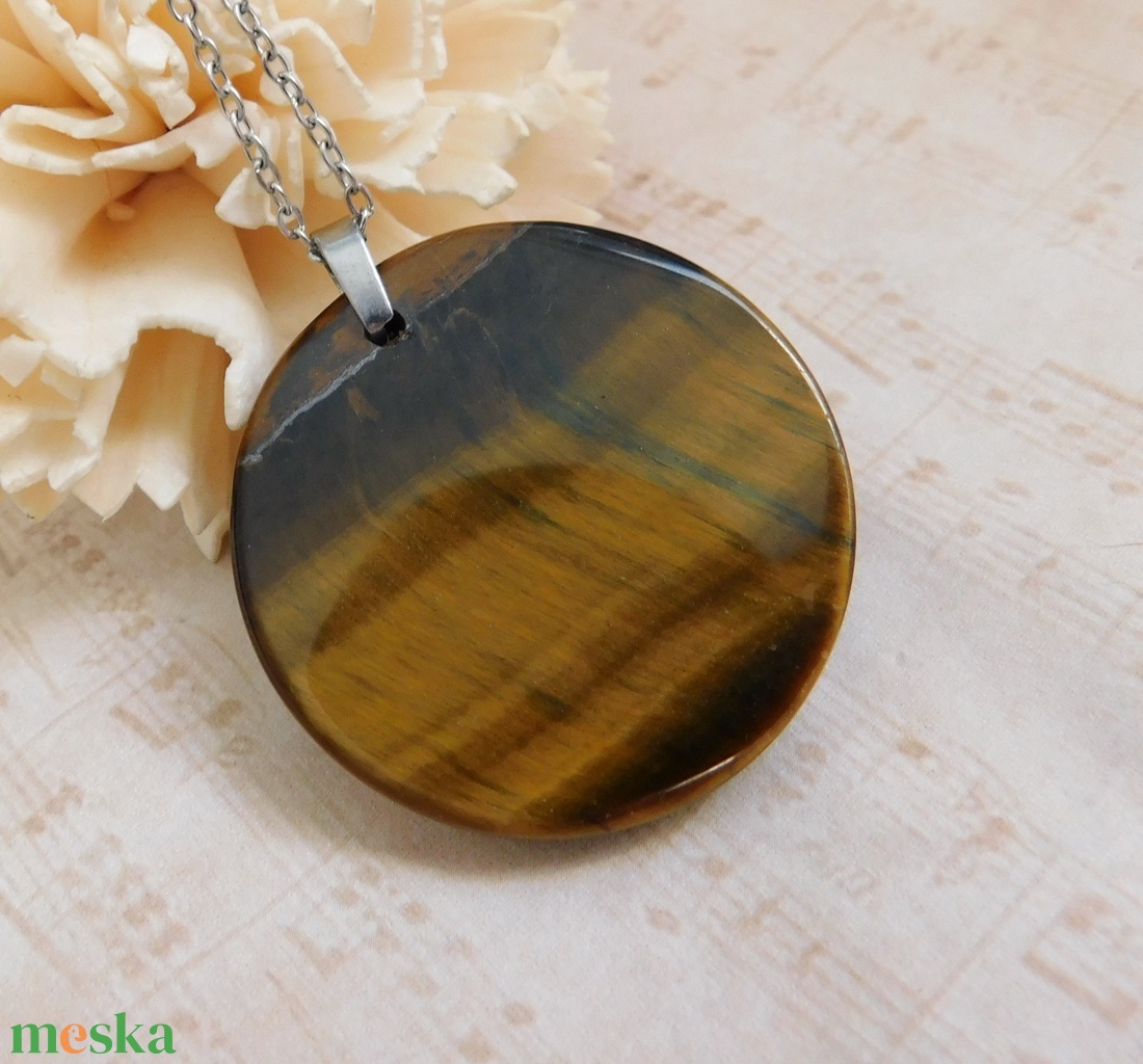 Tigrisszem medál - ékszer - nyaklánc - medál - Meska.hu Tigrisszem medál - ékszer - nyaklánc - medál - Meska.hu