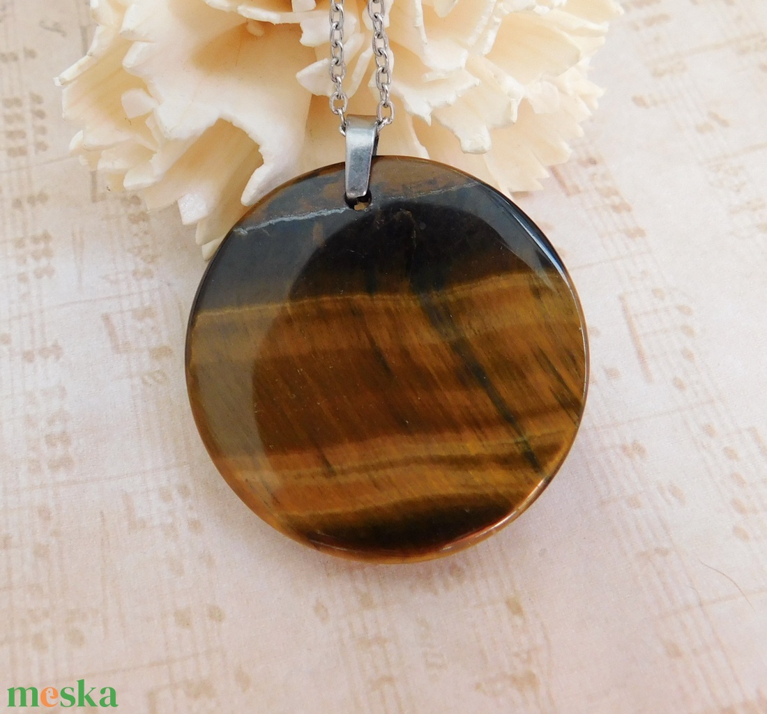 Tigrisszem medál - ékszer - nyaklánc - medál - Meska.hu Tigrisszem medál - ékszer - nyaklánc - medál - Meska.hu