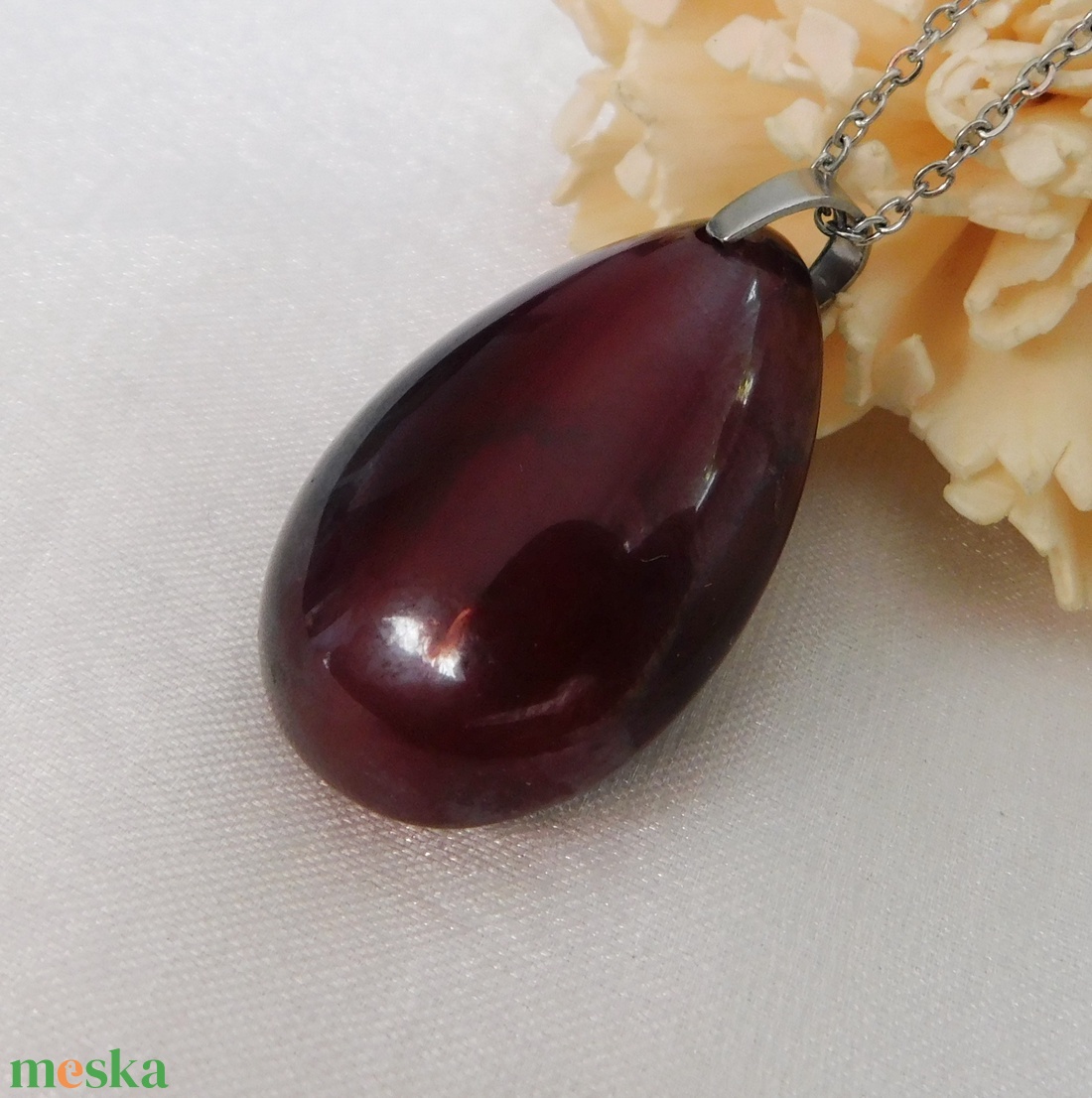 Karneol medál - ékszer - nyaklánc - medál - Meska.hu