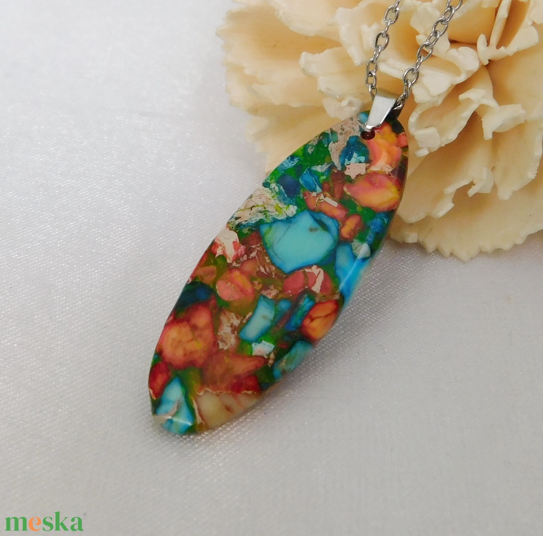 Variszcit medál  - ékszer - nyaklánc - medálos nyaklánc - Meska.hu