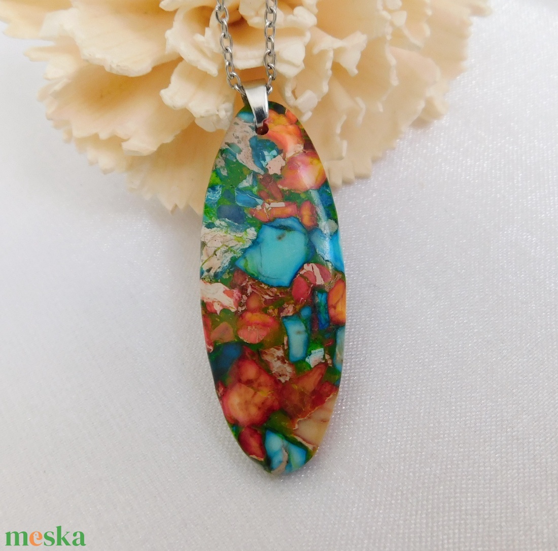 Variszcit medál  - ékszer - nyaklánc - medálos nyaklánc - Meska.hu