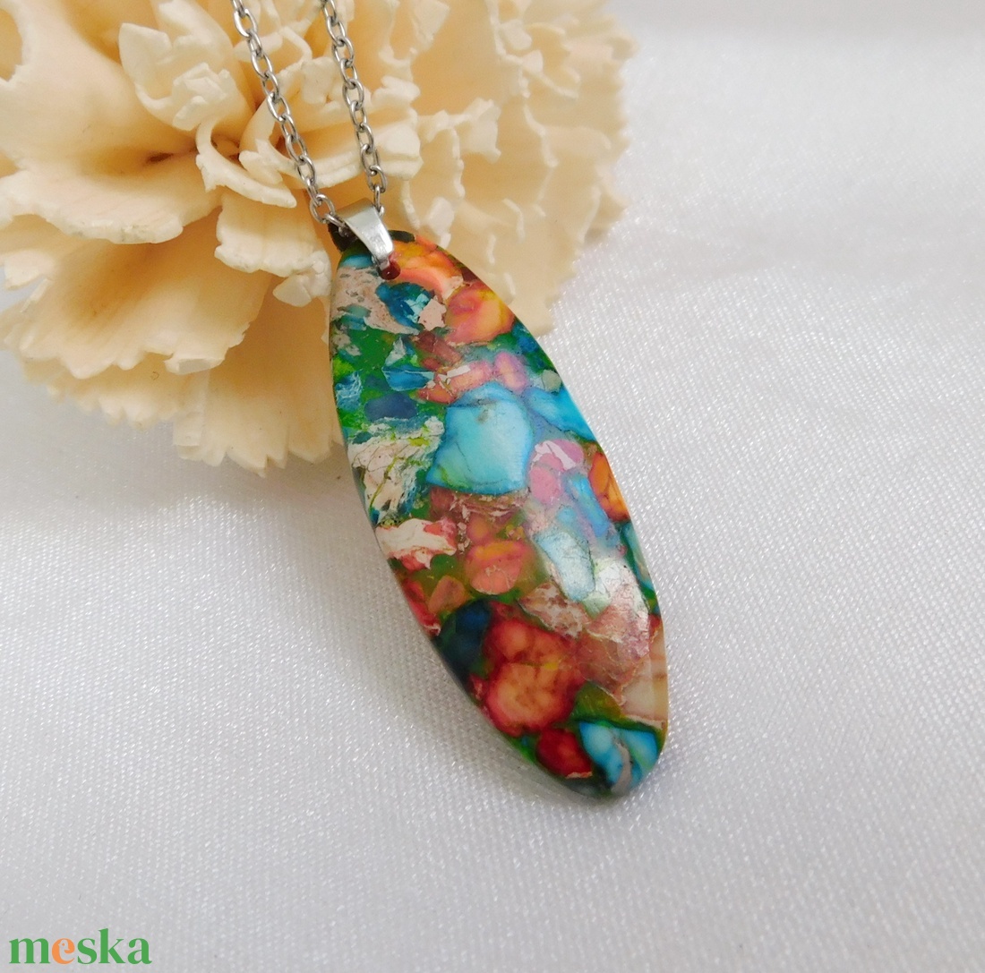 Variszcit medál  - ékszer - nyaklánc - medálos nyaklánc - Meska.hu