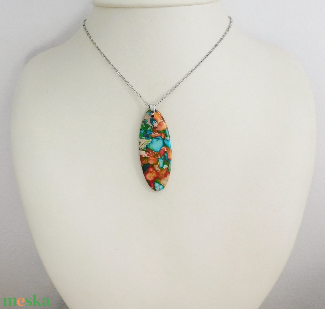 Variszcit medál  - ékszer - nyaklánc - medálos nyaklánc - Meska.hu