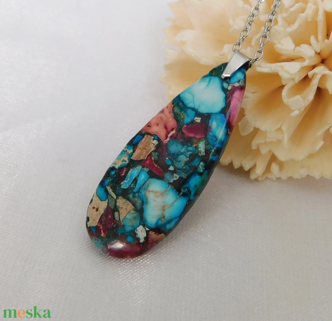 Variszcit medál  - ékszer - nyaklánc - medálos nyaklánc - Meska.hu