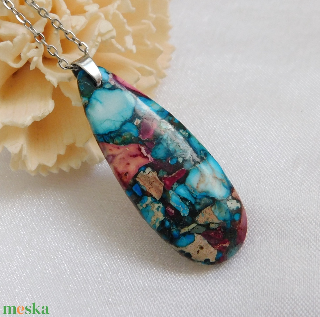 Variszcit medál  - ékszer - nyaklánc - medálos nyaklánc - Meska.hu
