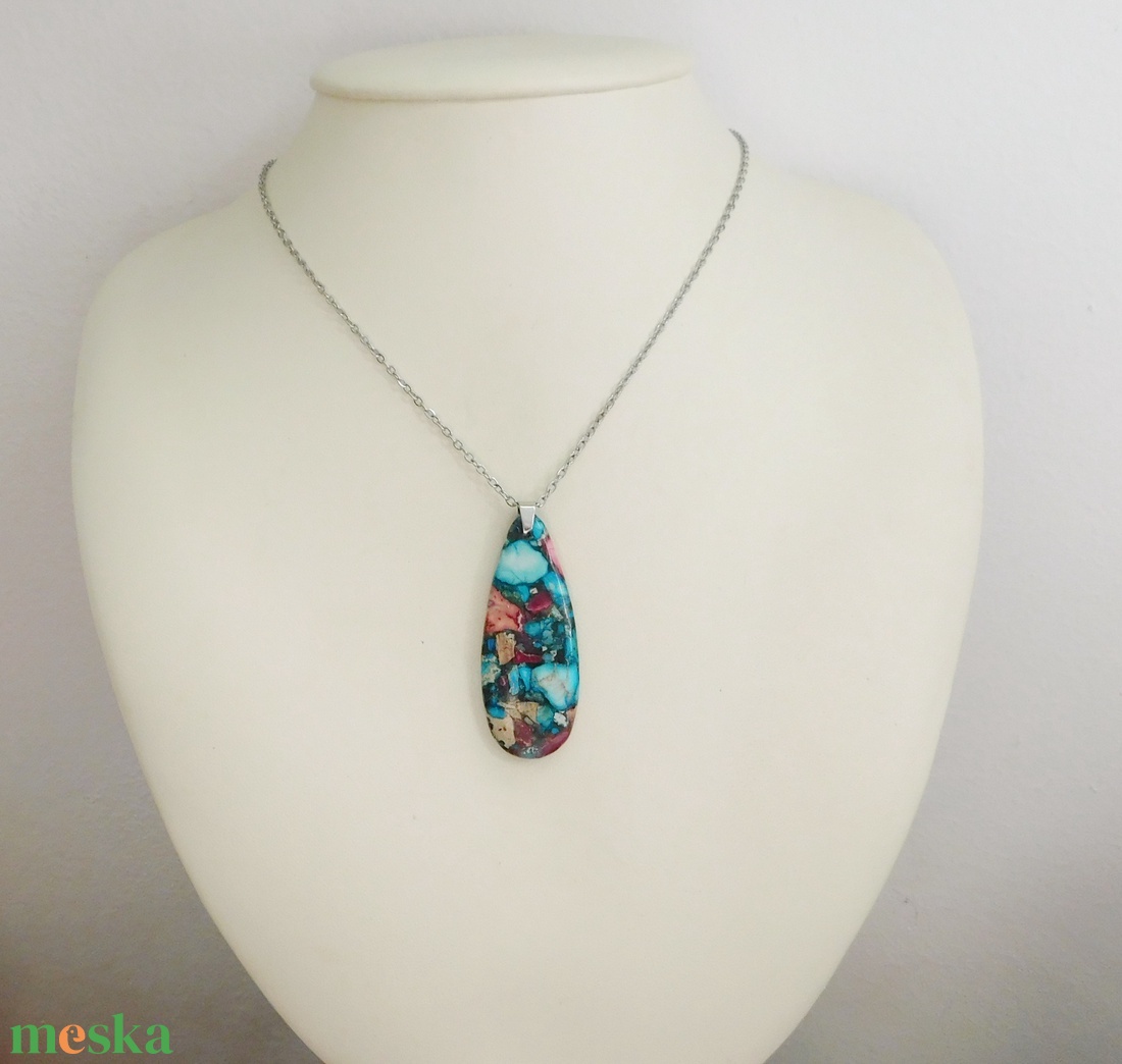 Variszcit medál  - ékszer - nyaklánc - medálos nyaklánc - Meska.hu