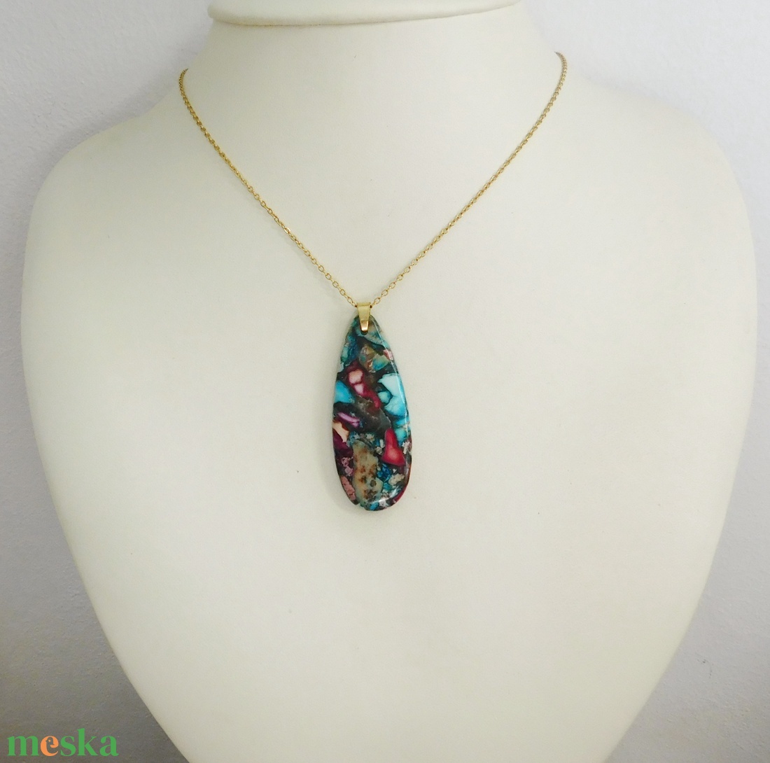 Variszcit medál  - ékszer - nyaklánc - medálos nyaklánc - Meska.hu