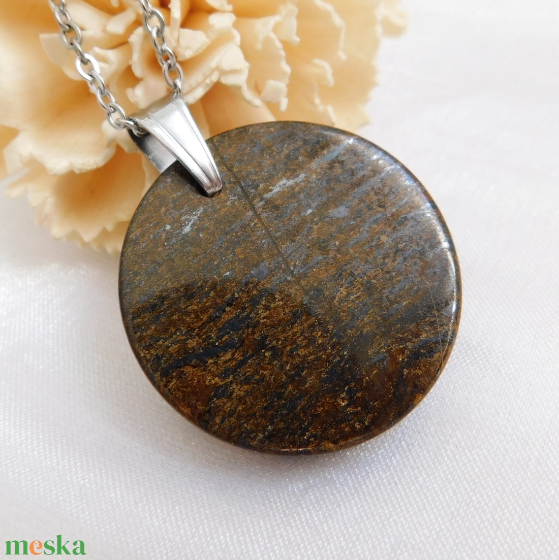 Bronzit medál - ékszer - nyaklánc - medálos nyaklánc - Meska.hu