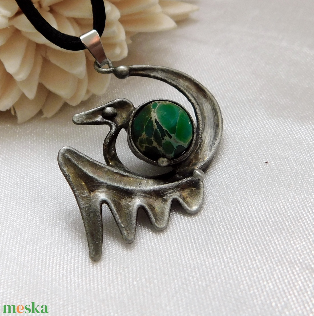 Variszcit sárkány medál - ékszer - nyaklánc - medálos nyaklánc - Meska.hu
