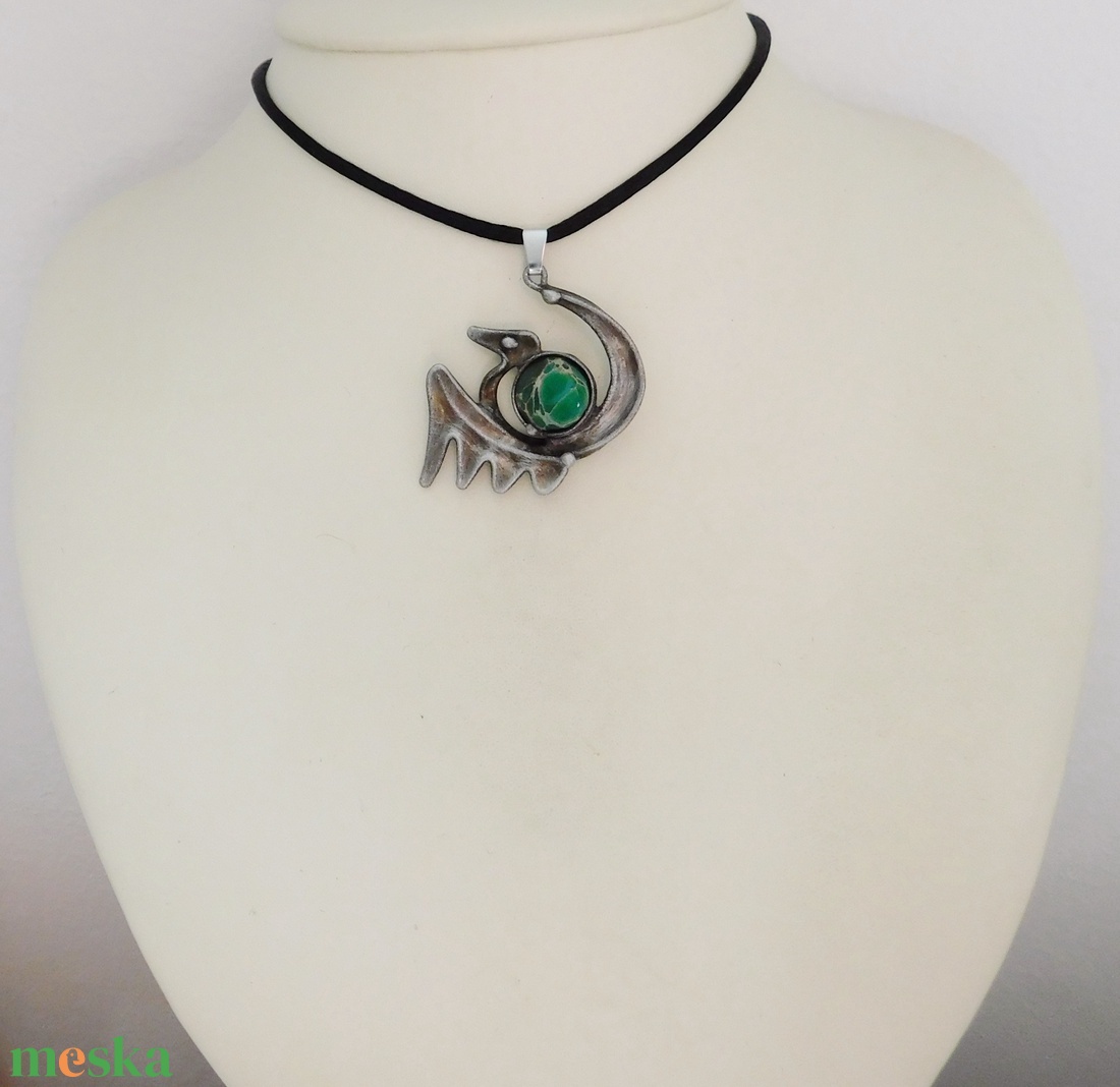 Variszcit sárkány medál - ékszer - nyaklánc - medálos nyaklánc - Meska.hu