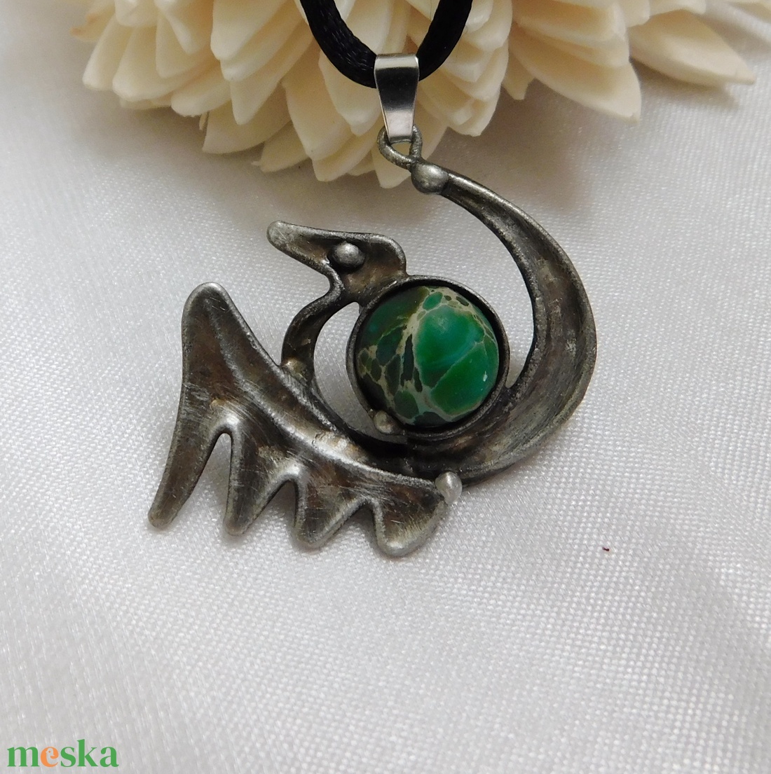 Variszcit sárkány medál - ékszer - nyaklánc - medálos nyaklánc - Meska.hu
