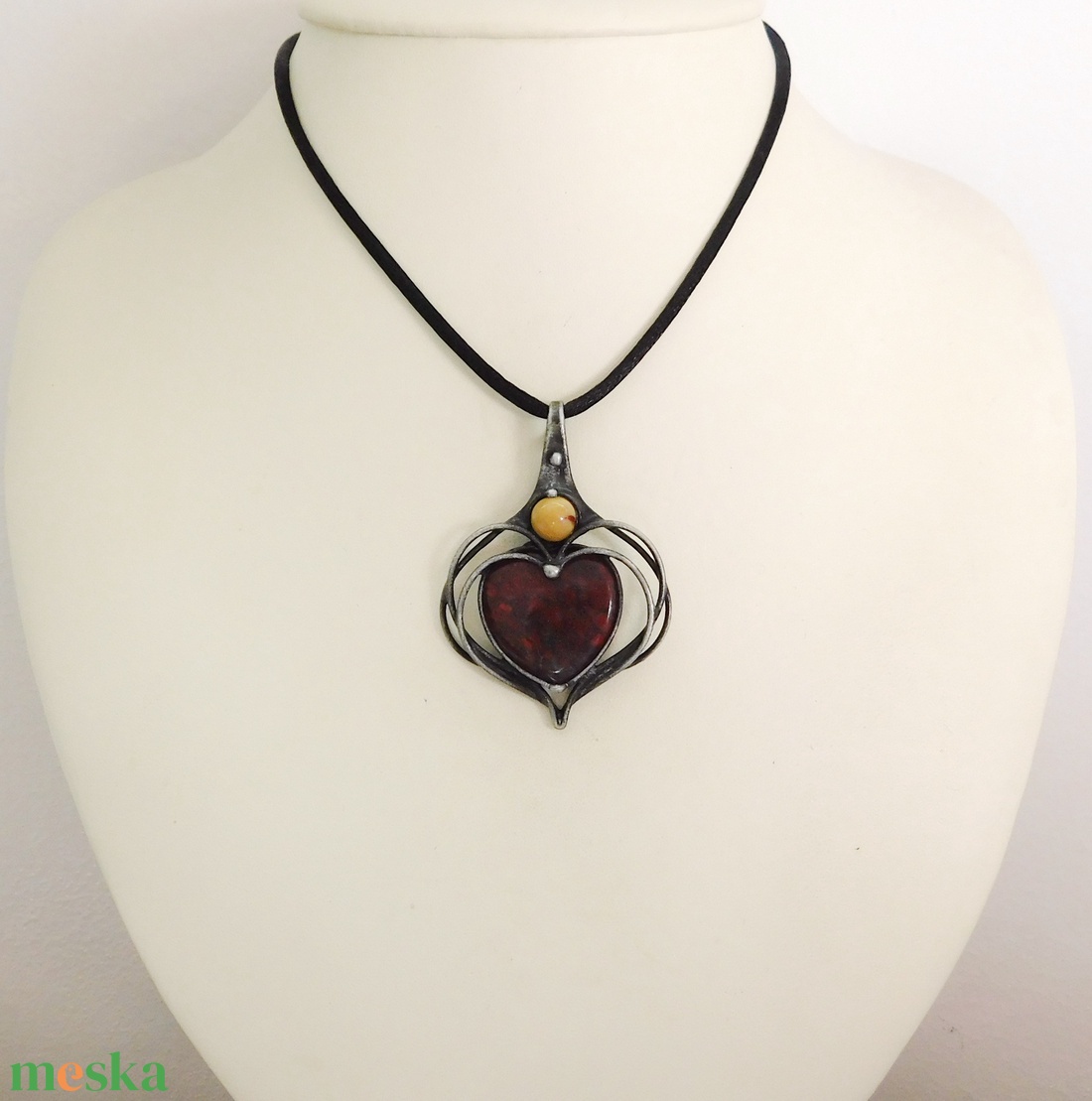 Breccsa jáspis medál mokka jáspissal - ékszer - nyaklánc - medálos nyaklánc - Meska.hu