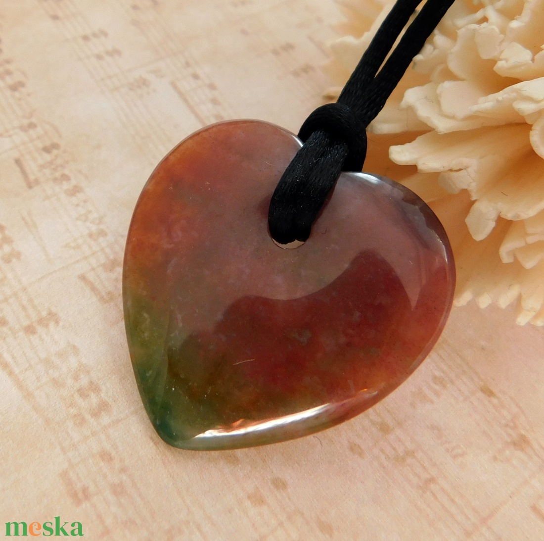 Indiaachát medál - ékszer - nyaklánc - medál - Meska.hu