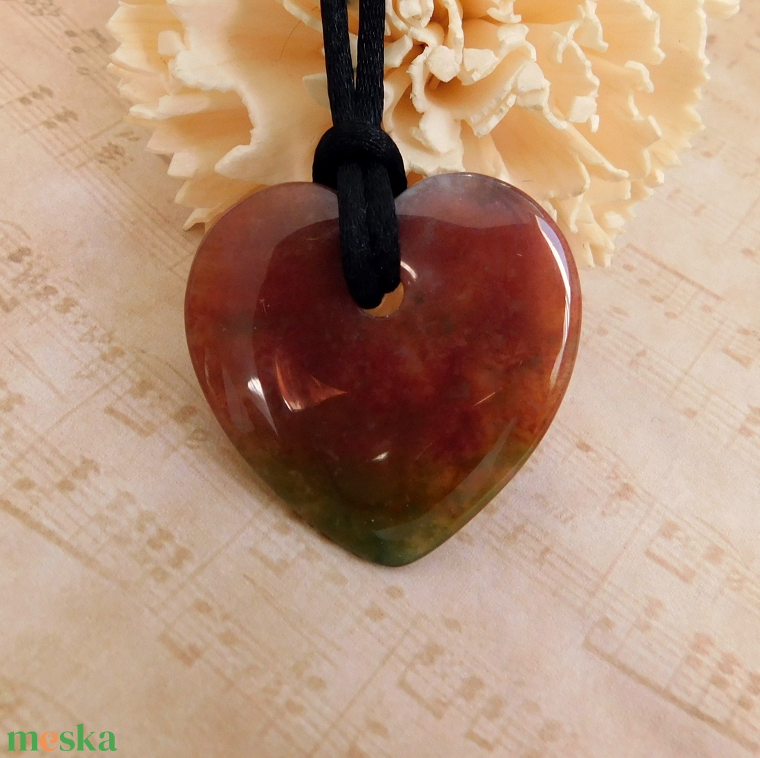 Indiaachát medál - ékszer - nyaklánc - medál - Meska.hu