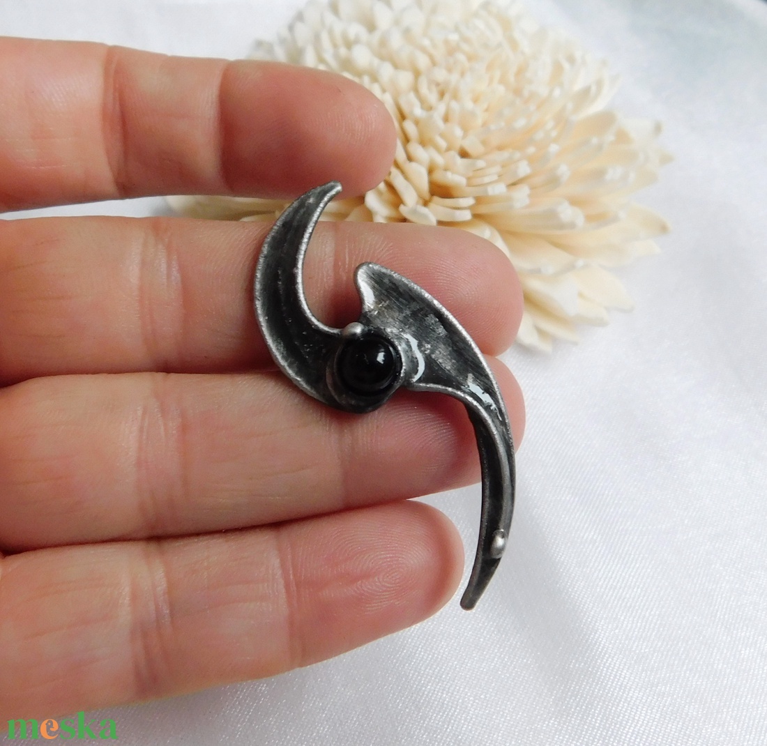 Turmalin bross / kitűző - ékszer - kitűző és bross - Meska.hu