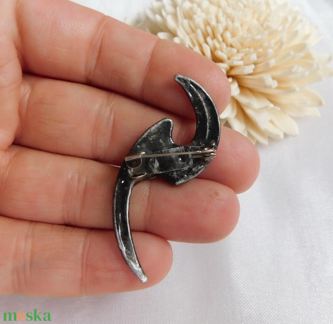 Turmalin bross / kitűző - ékszer - kitűző és bross - Meska.hu