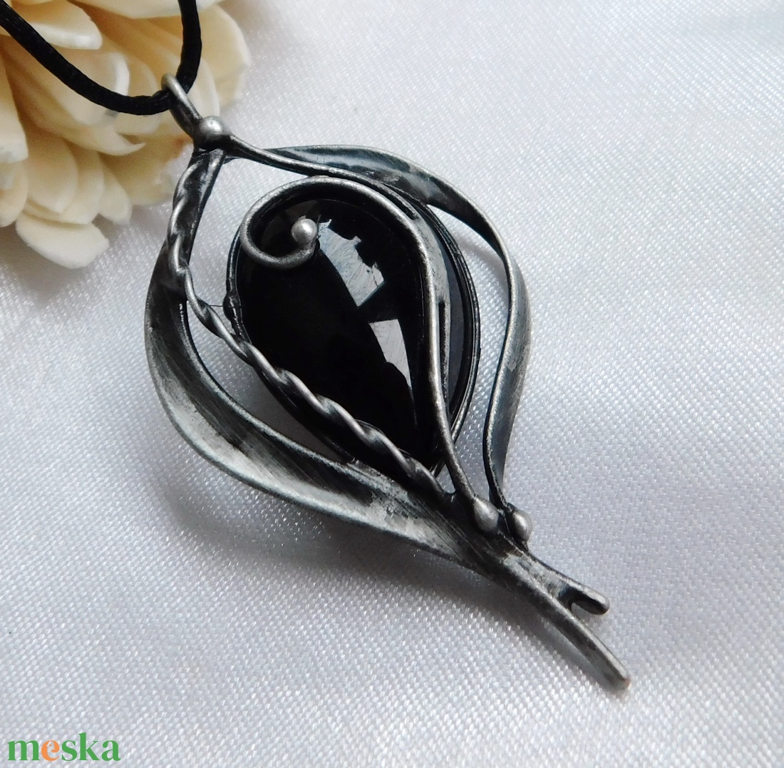 Ónix nyaklánc - ékszer - nyaklánc - medál - Meska.hu