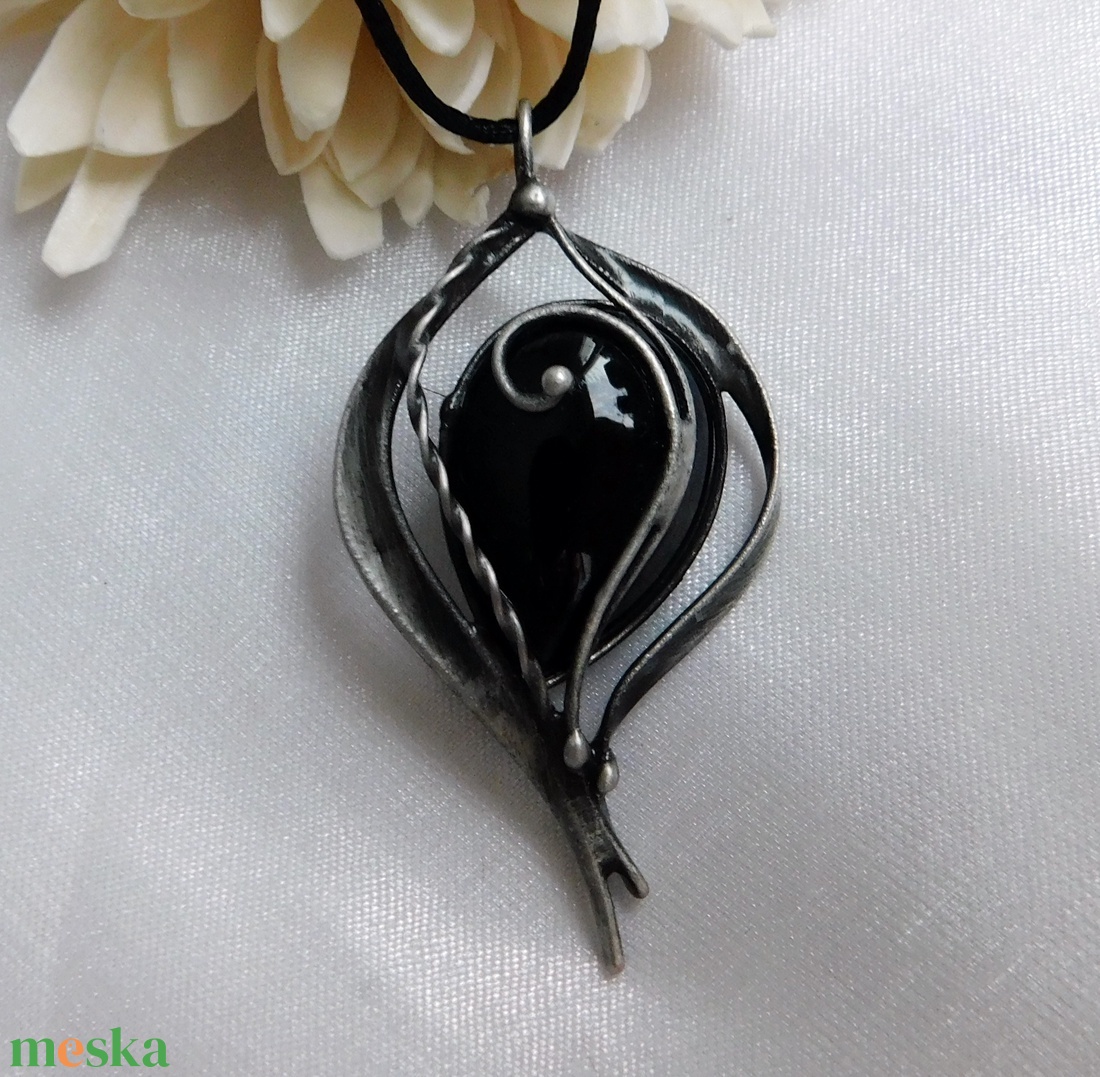 Ónix nyaklánc - ékszer - nyaklánc - medál - Meska.hu