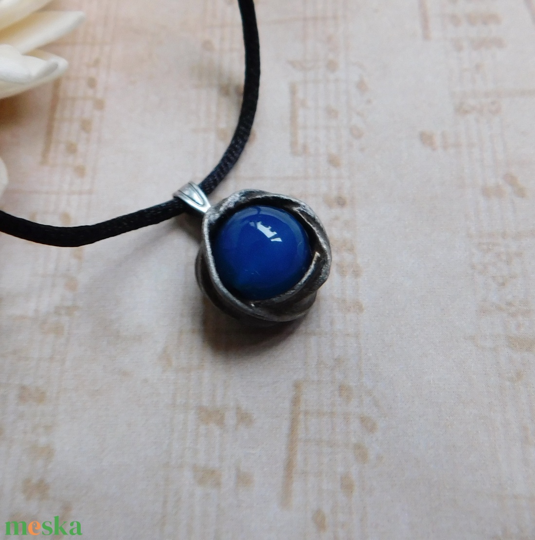 Mini achát medál  - ékszer - nyaklánc - medál - Meska.hu