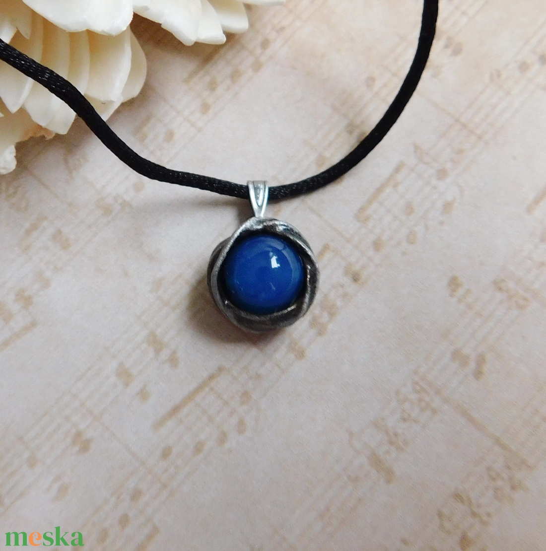 Mini achát medál  - ékszer - nyaklánc - medál - Meska.hu