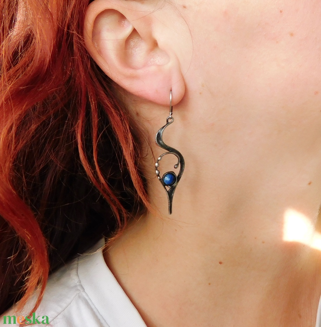 Kianit fülbevaló - ékszer - fülbevaló - pötty fülbevaló - Meska.hu