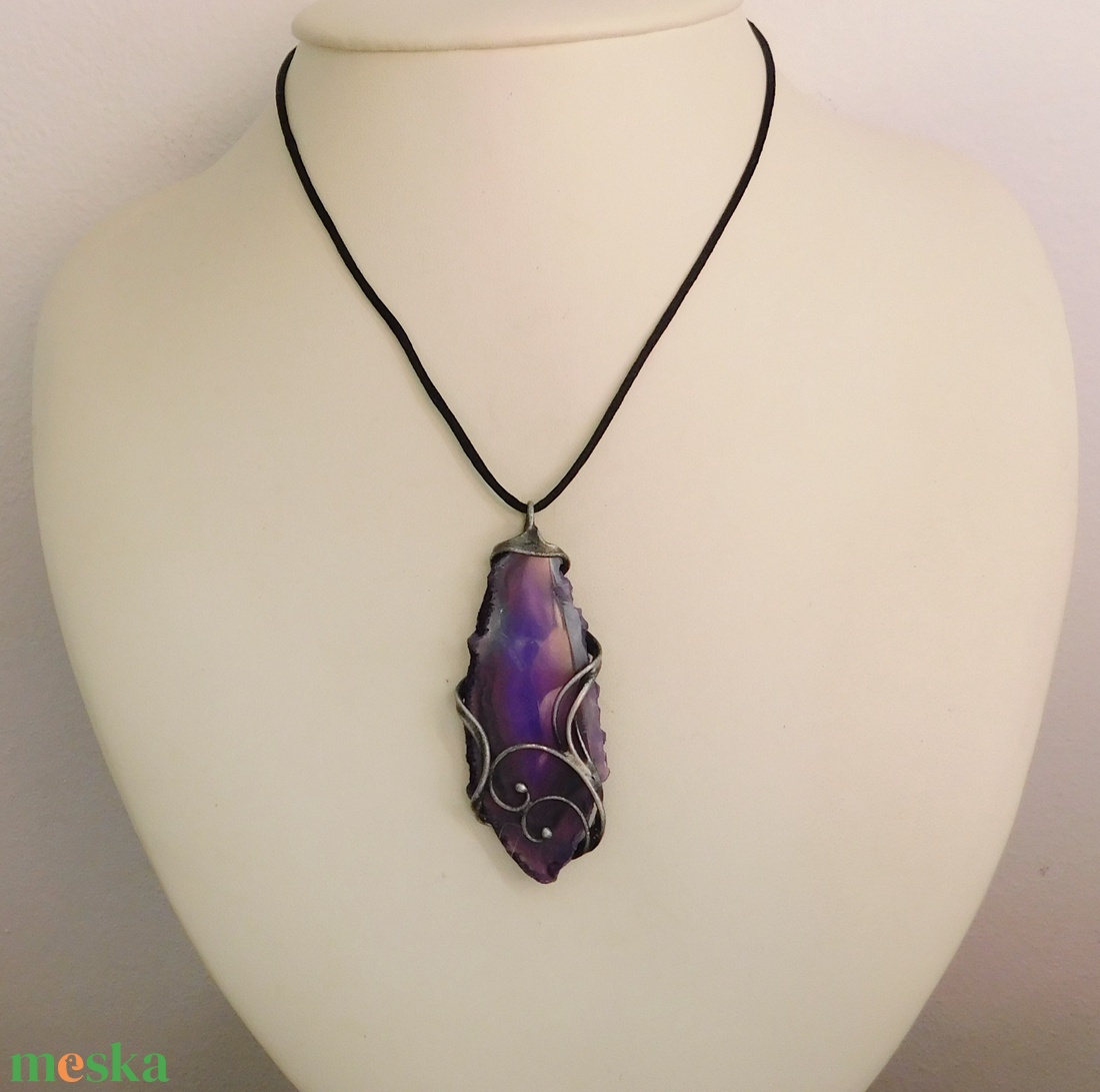 Achát medál - ékszer - nyaklánc - medál - Meska.hu