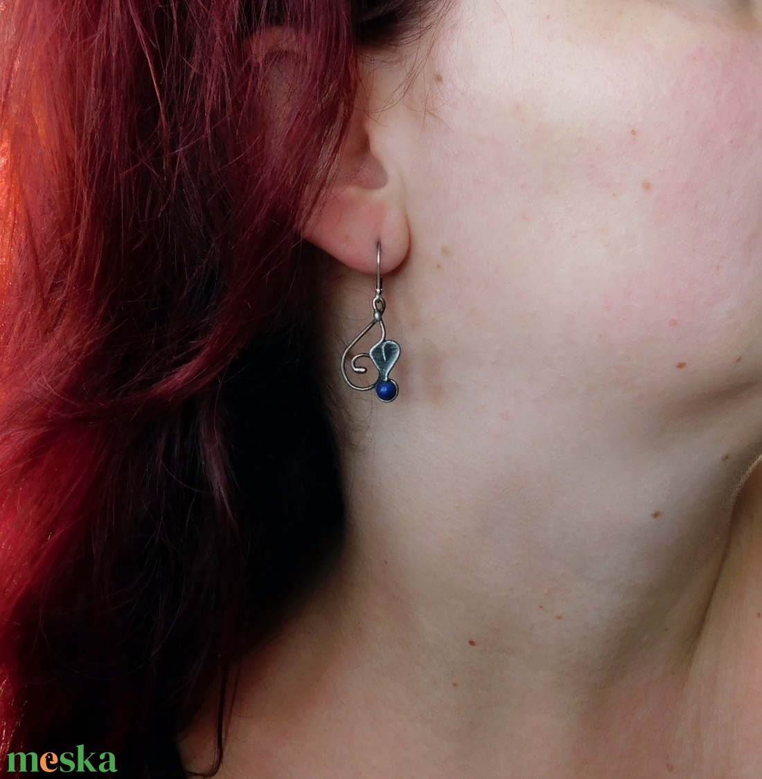 Lápisz fülbevaló - ékszer - fülbevaló - lógós kerek fülbevaló - Meska.hu