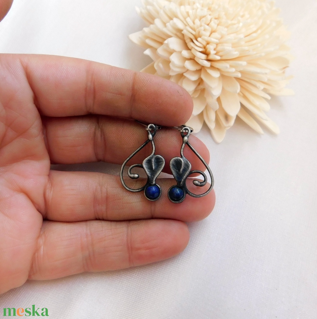 Lápisz fülbevaló - ékszer - fülbevaló - lógós kerek fülbevaló - Meska.hu