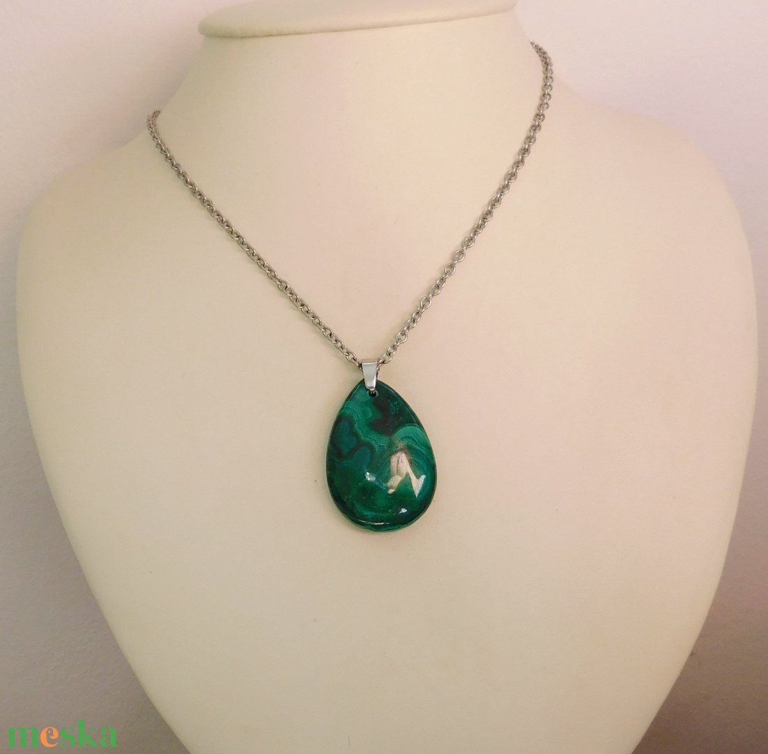 Malachit medál - ékszer - nyaklánc - medál - Meska.hu