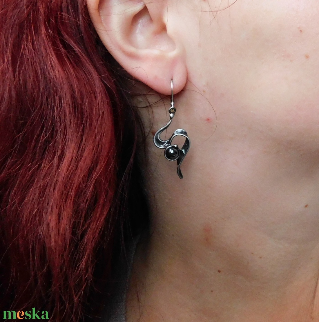 Hematit fülbevaló - ékszer - fülbevaló - lógó fülbevaló - Meska.hu