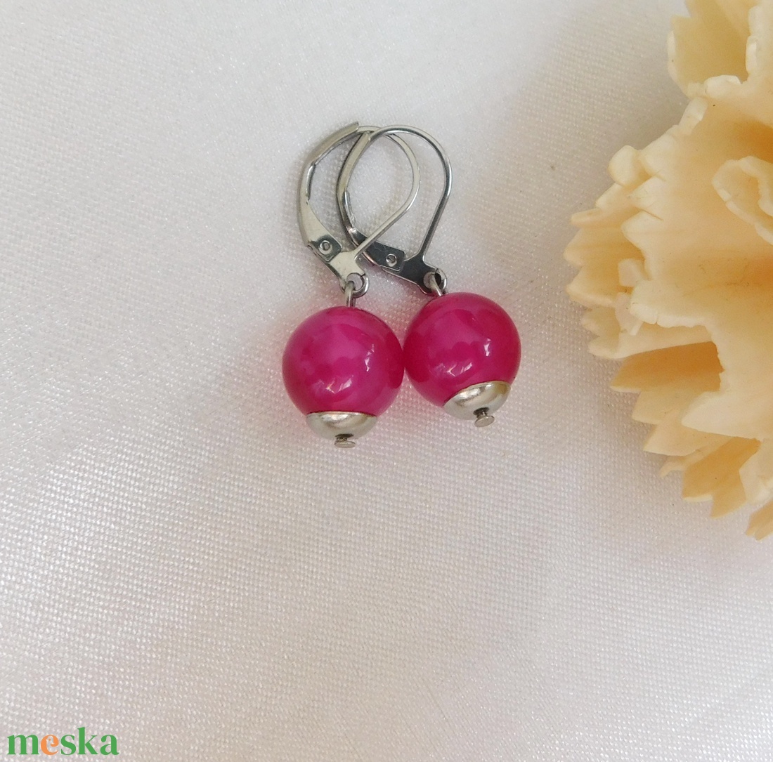 Achát fülbevaló - ékszer - fülbevaló - lógó fülbevaló - Meska.hu