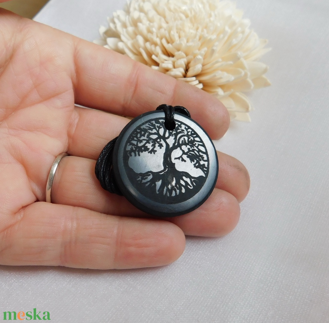Sungit életfa nyaklánc - ékszer - nyaklánc - medál - Meska.hu