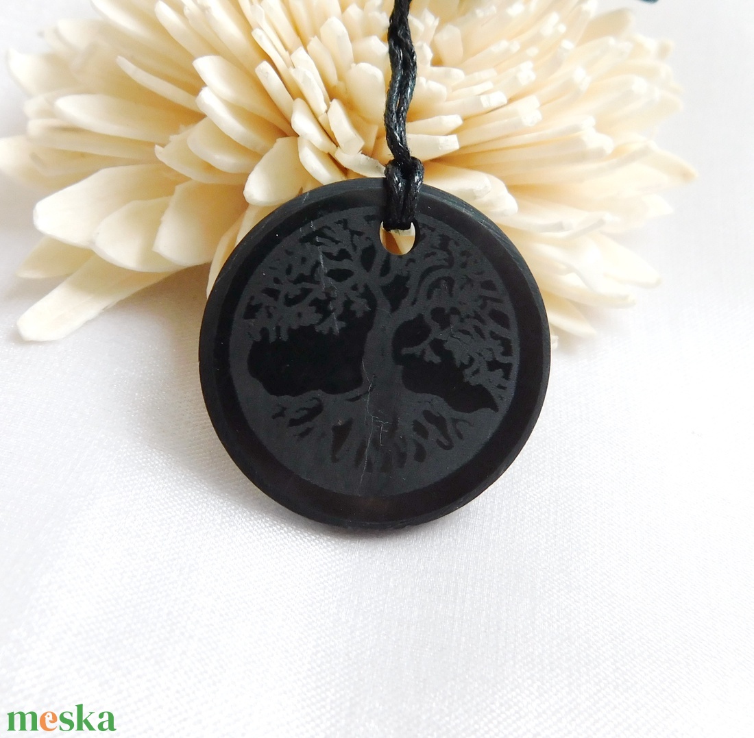 Sungit életfa nyaklánc - ékszer - nyaklánc - medál - Meska.hu