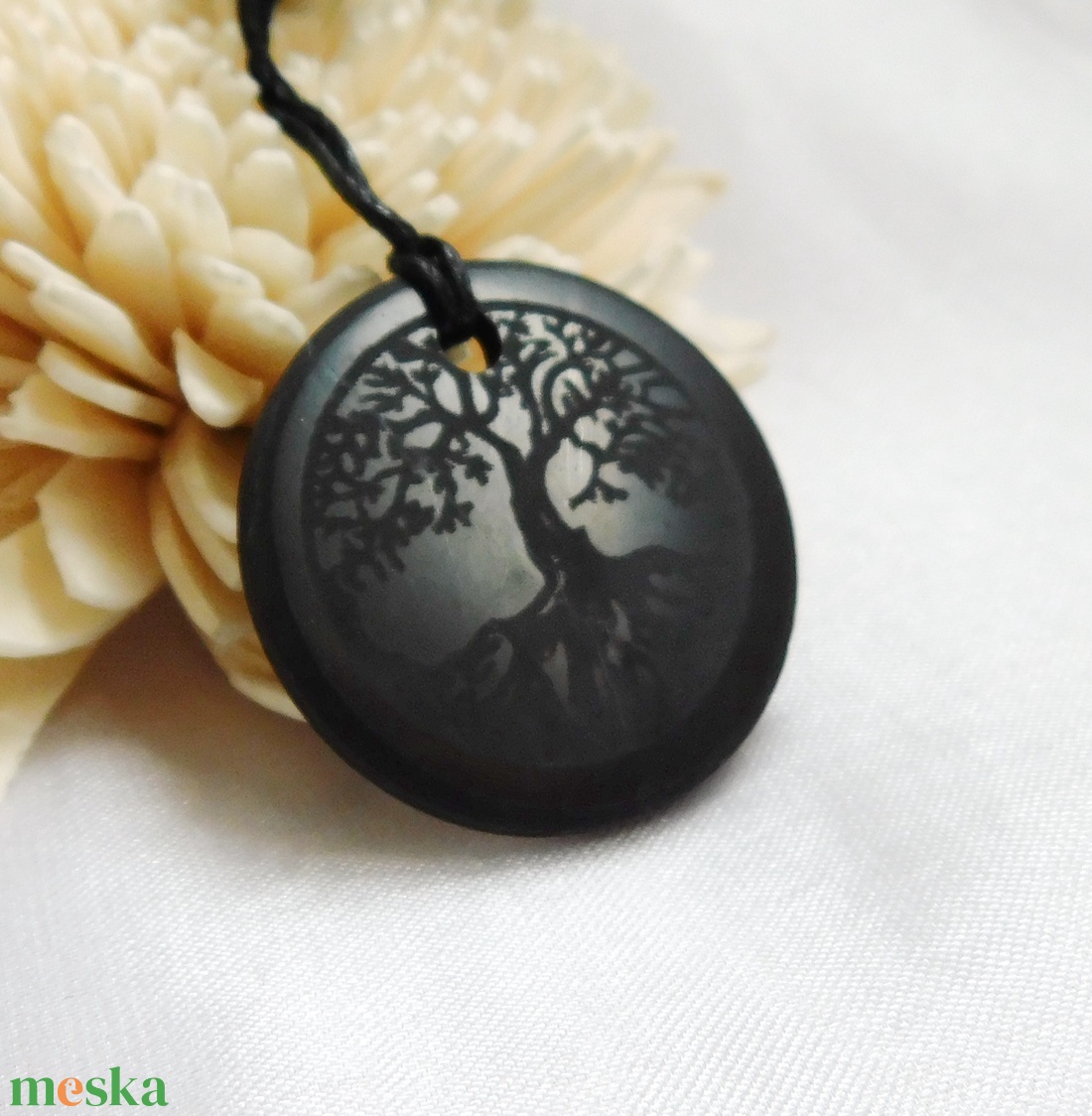Sungit életfa nyaklánc - ékszer - nyaklánc - medál - Meska.hu