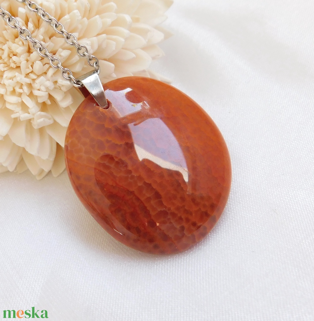 Tűzachát medál - ékszer - nyaklánc - medál - Meska.hu