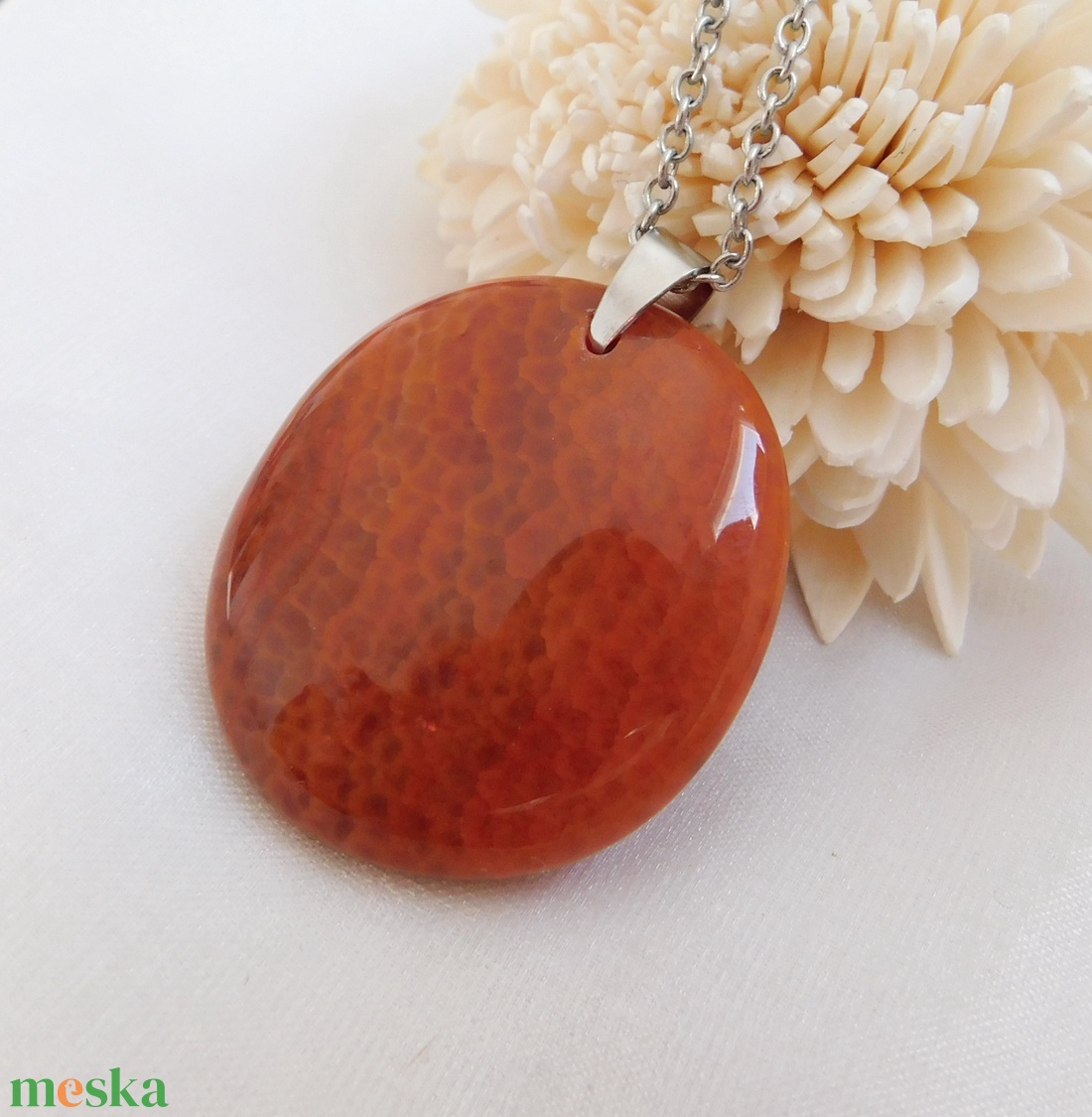 Tűzachát medál - ékszer - nyaklánc - medál - Meska.hu
