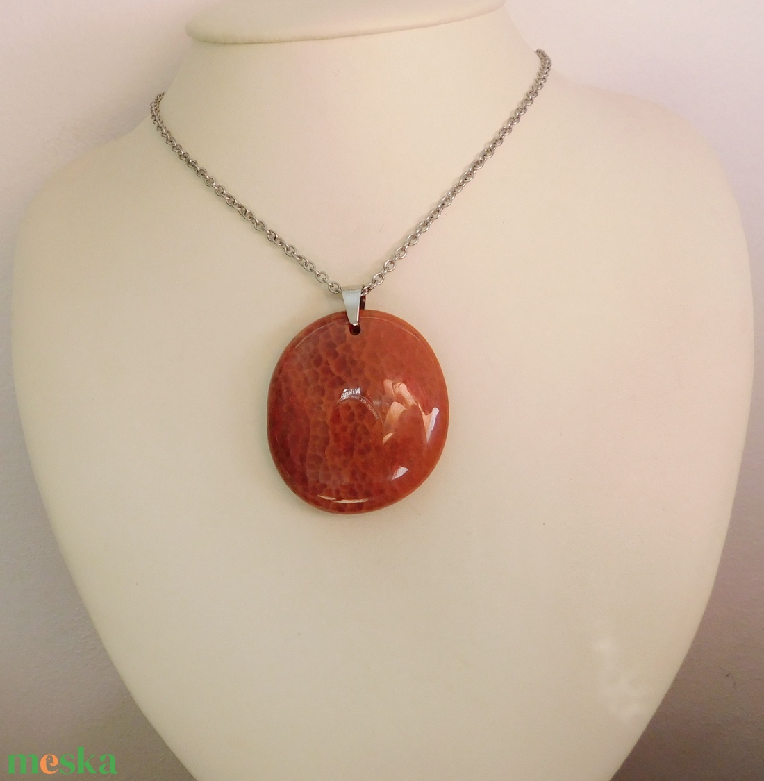 Tűzachát medál - ékszer - nyaklánc - medál - Meska.hu