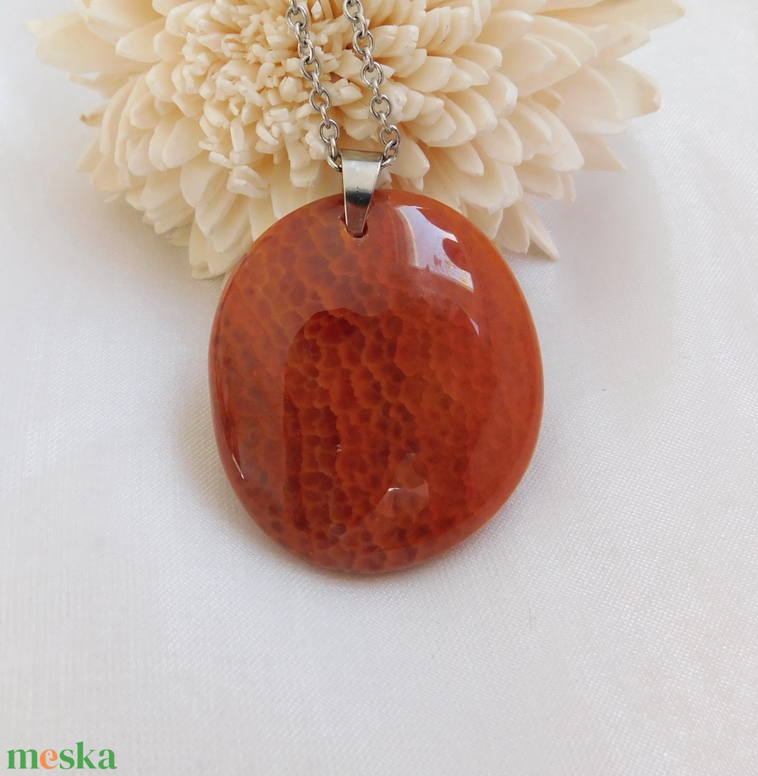 Tűzachát medál - ékszer - nyaklánc - medál - Meska.hu