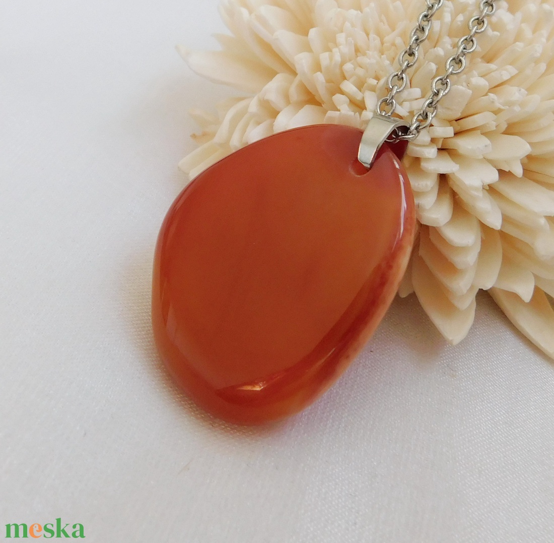 Karneol medál - ékszer - nyaklánc - medál - Meska.hu