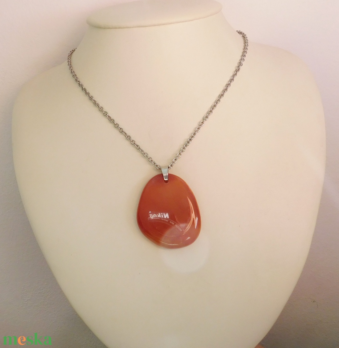 Karneol medál - ékszer - nyaklánc - medál - Meska.hu