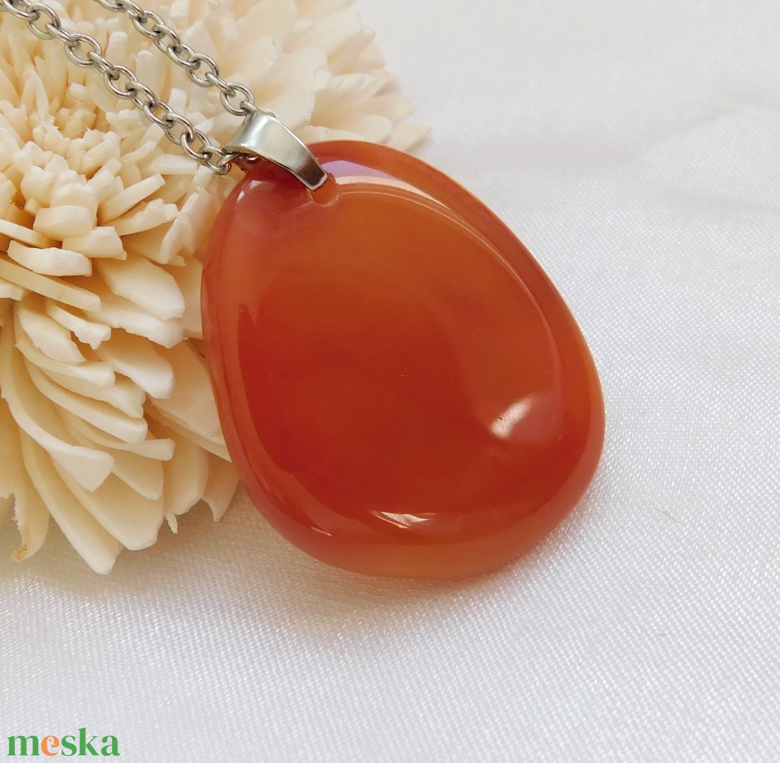 Karneol medál - ékszer - nyaklánc - medál - Meska.hu