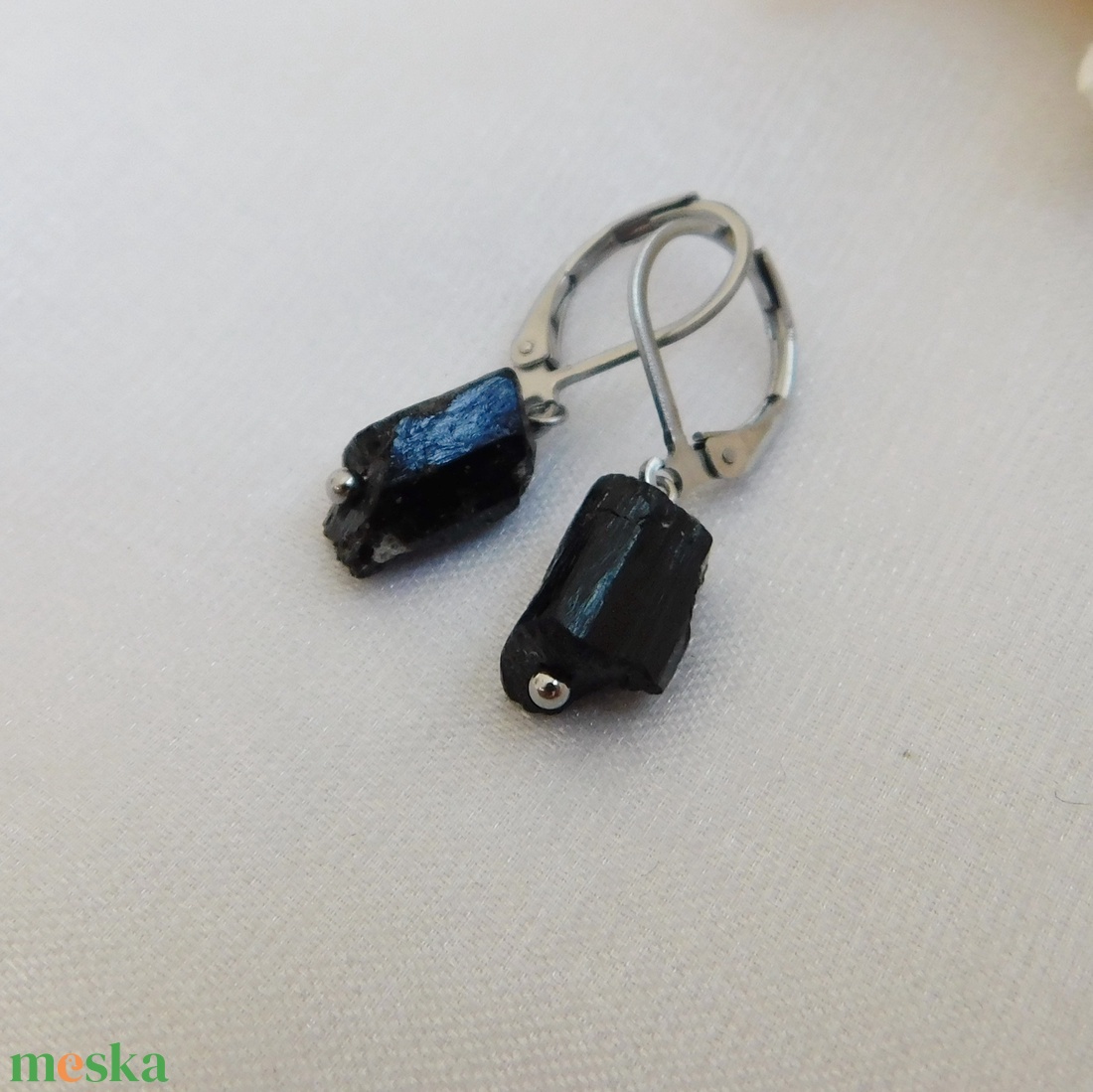 Turmalin  fülbevaló - ékszer - fülbevaló - lógó fülbevaló - Meska.hu