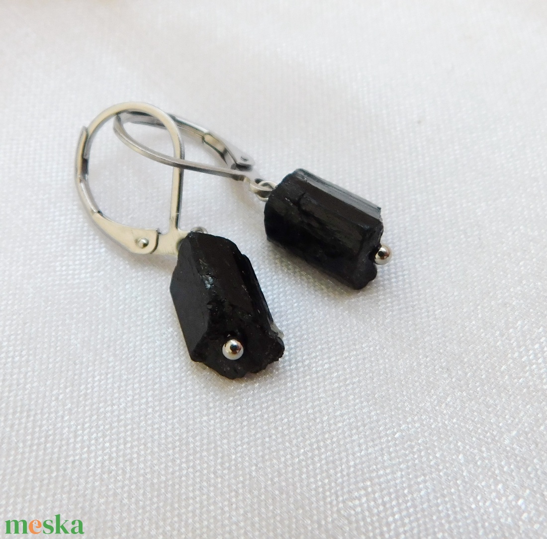 Turmalin  fülbevaló - ékszer - fülbevaló - lógó fülbevaló - Meska.hu