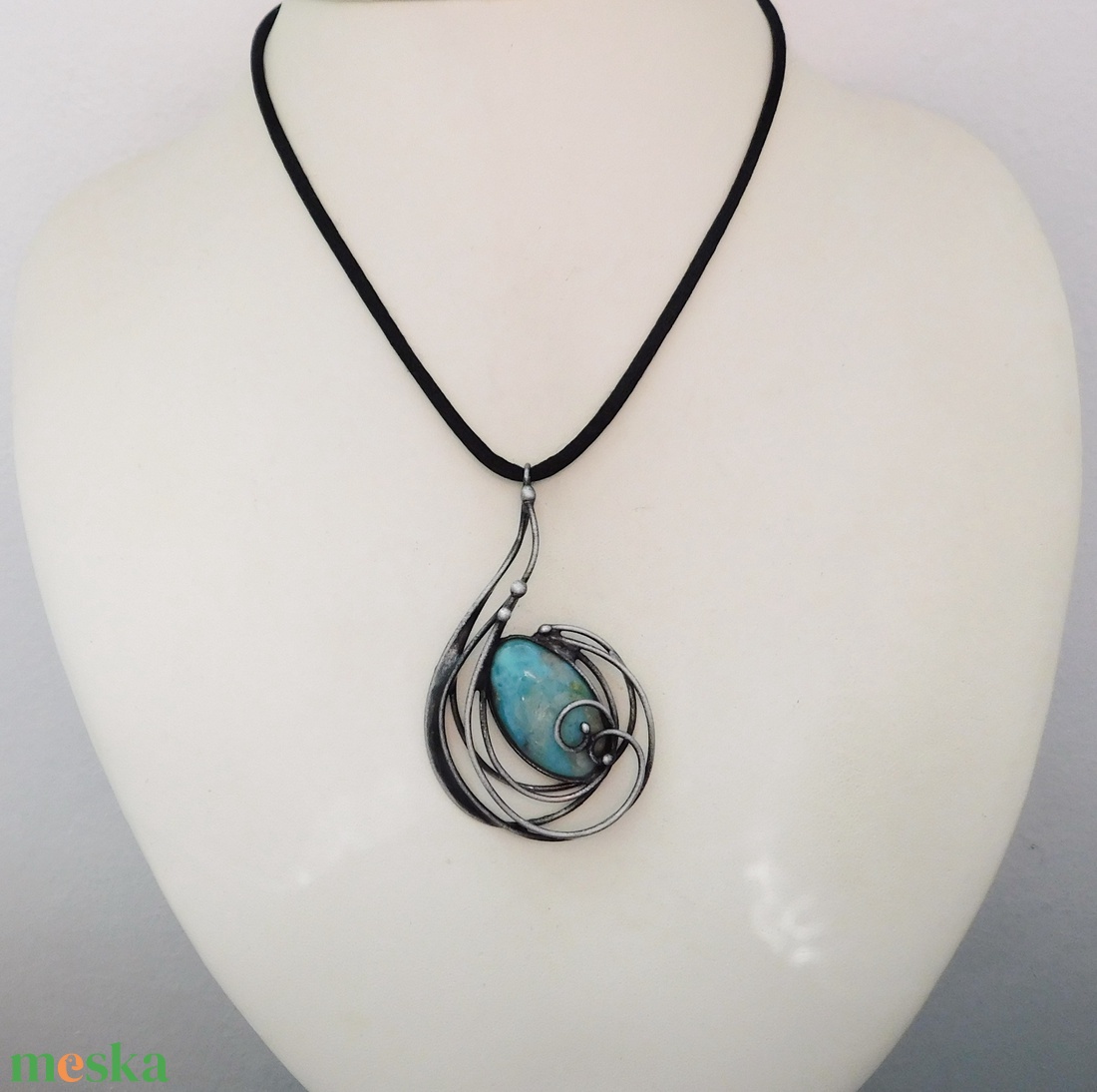 Larimár medál - ékszer - nyaklánc - medál - Meska.hu