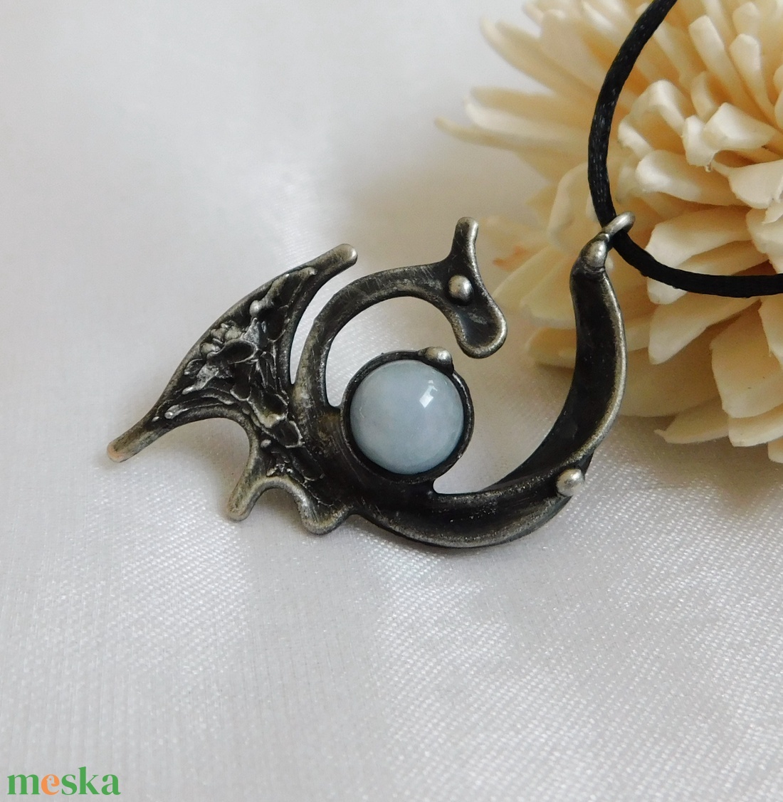 Jáde sárkány medál - ékszer - nyaklánc - medálos nyaklánc - Meska.hu