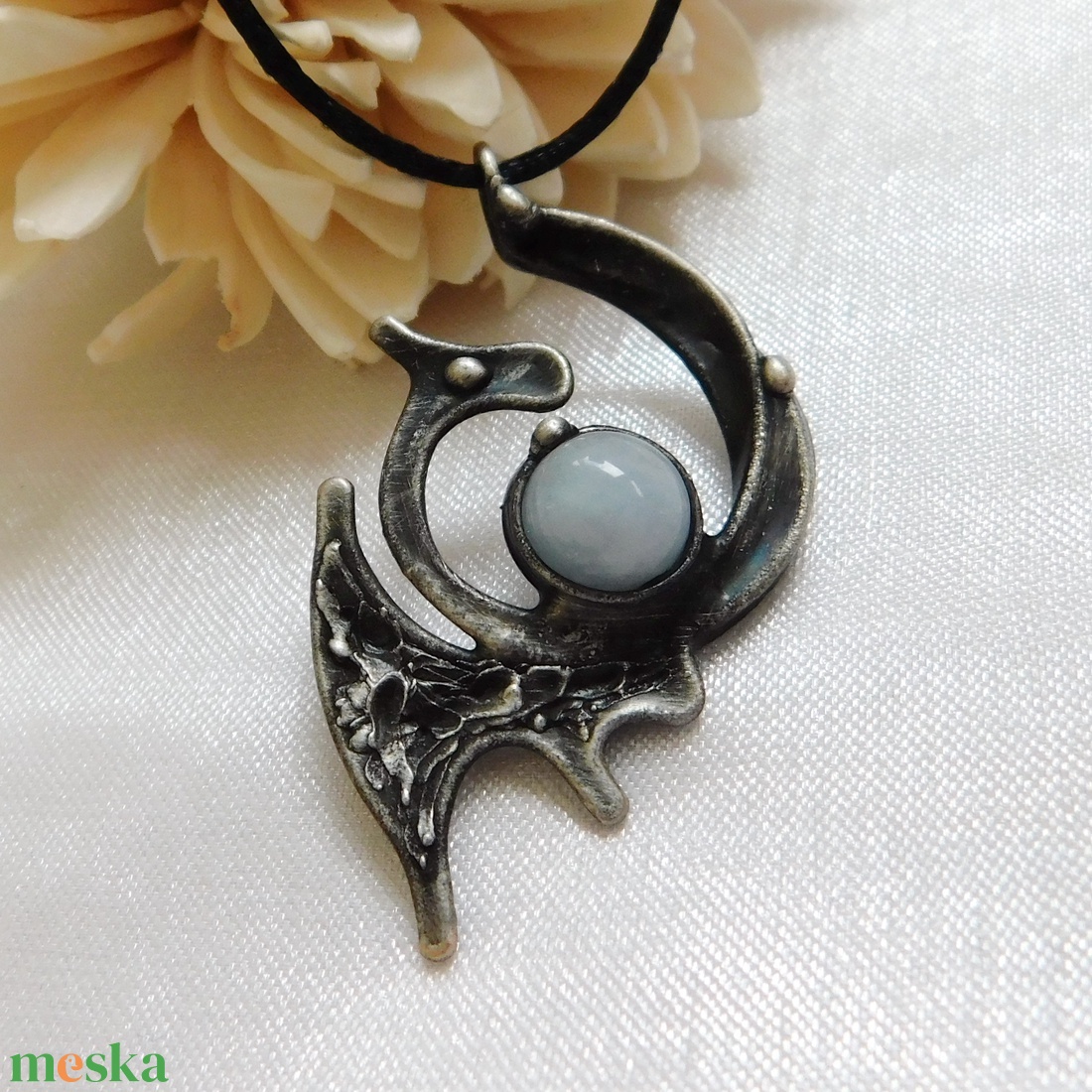 Jáde sárkány medál - ékszer - nyaklánc - medálos nyaklánc - Meska.hu