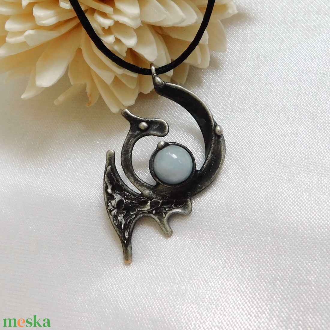 Jáde sárkány medál - ékszer - nyaklánc - medálos nyaklánc - Meska.hu