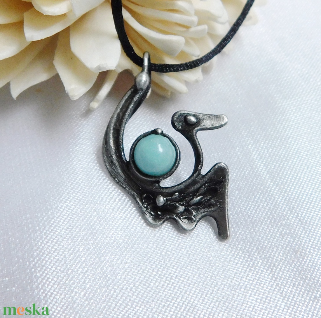 Mini jáde sárkány medál - ékszer - nyaklánc - medálos nyaklánc - Meska.hu